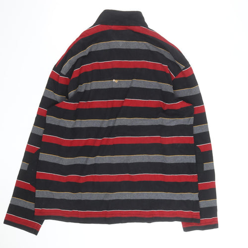 Tommy Hilfiger Men’s Multicoloured Striped 1/2 Zip Sweatshirt XL