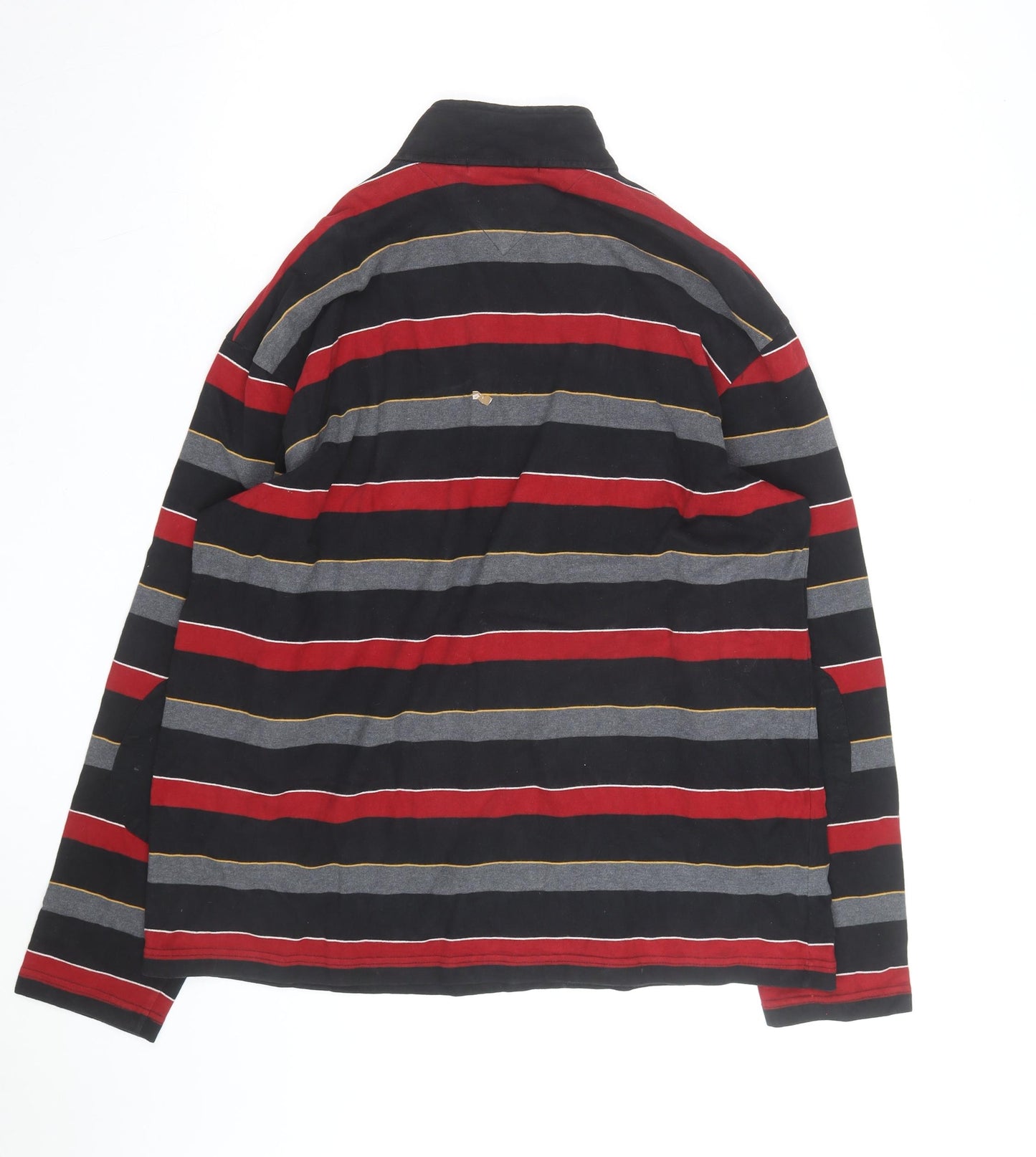 Tommy Hilfiger Men’s Multicoloured Striped 1/2 Zip Sweatshirt XL