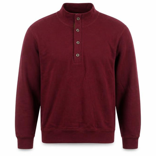 Clearwater Outfitters Men's Red Henley Jumper L Cotton Blend