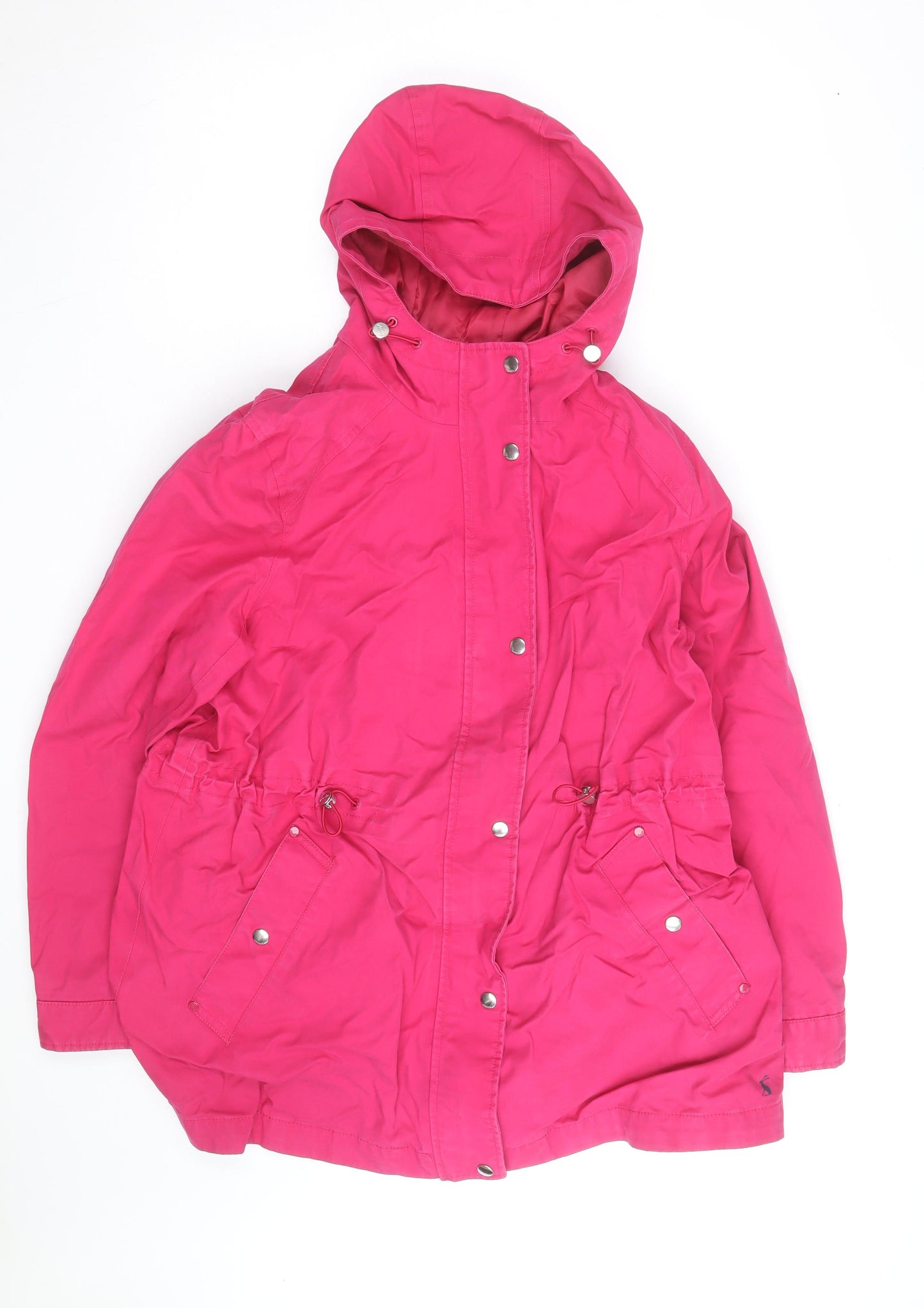 Joules Women’s Pink Hooded Waterproof Rain Coat Jacket Size 16