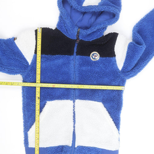 Napapijri Womens Blue Full Zip Hoodie Fleece Size 12