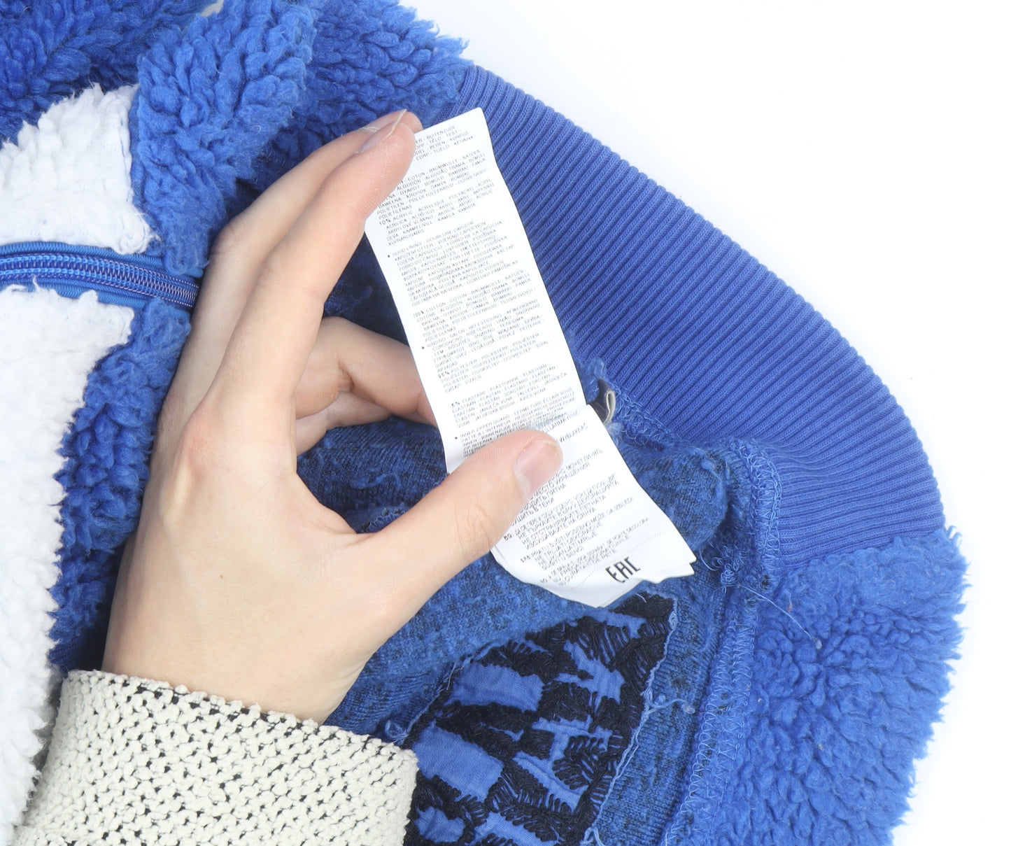 Napapijri Womens Blue Full Zip Hoodie Fleece Size 12