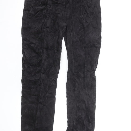 Club Montana Men's Black Corduroy Trousers Size 30x33 Regular Fit