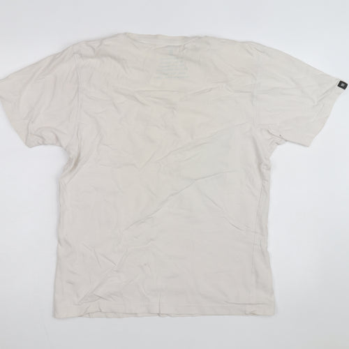 Fenchurch Men Beige Graphic Print Short Sleeve T-Shirt Size L