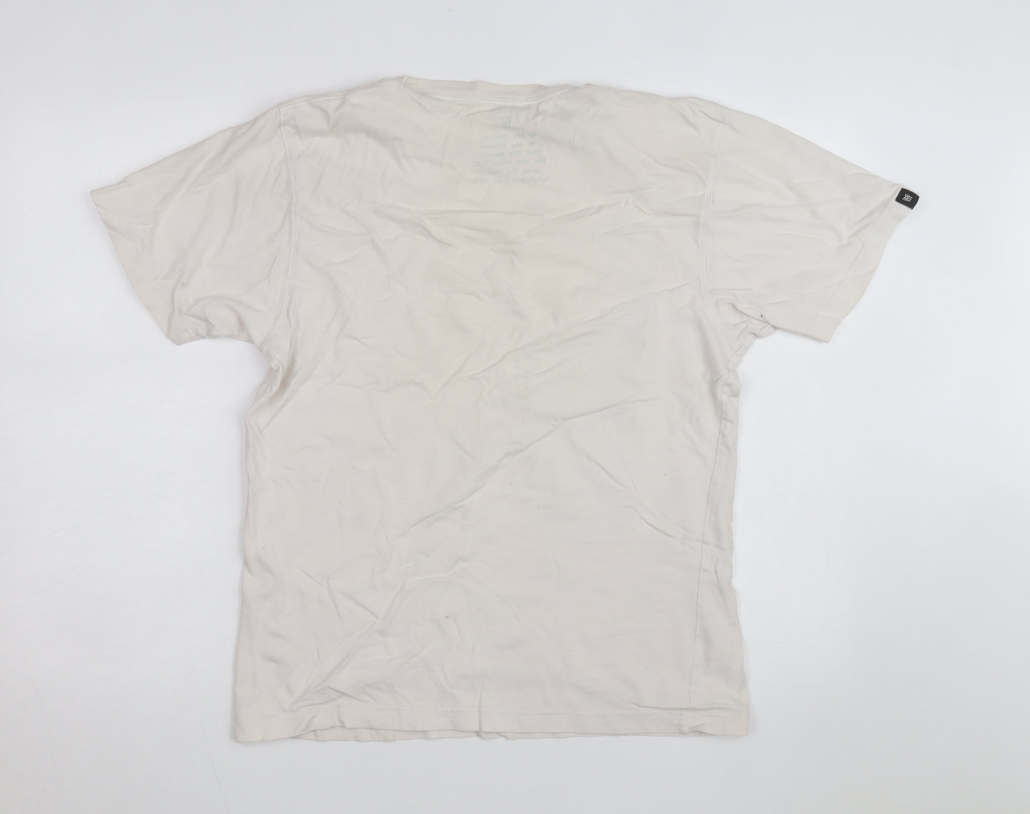 Fenchurch Men Beige Graphic Print Short Sleeve T-Shirt Size L