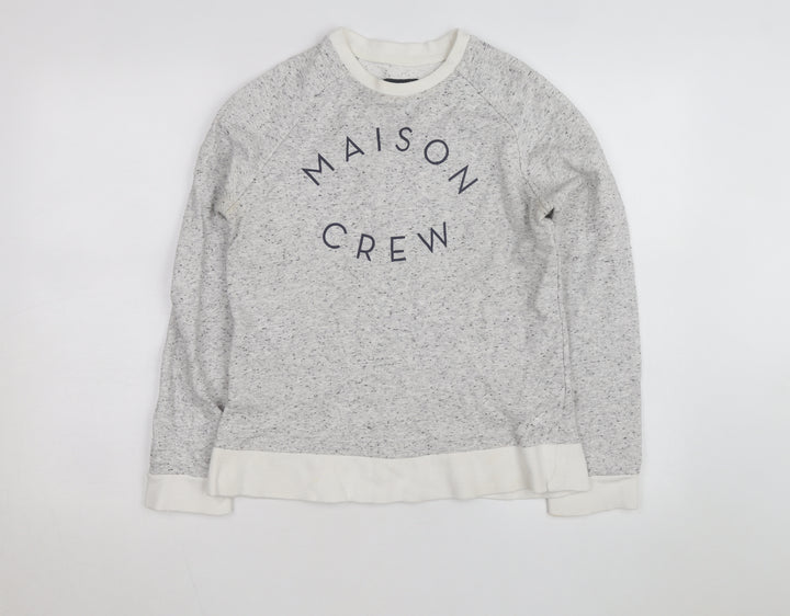 Crew Clothing Girls Grey Maison Crew Sweatshirt L Pullover Logo