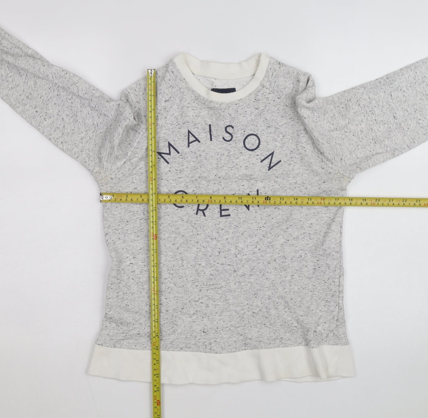 Crew Clothing Girls Grey Maison Crew Sweatshirt L Pullover Logo