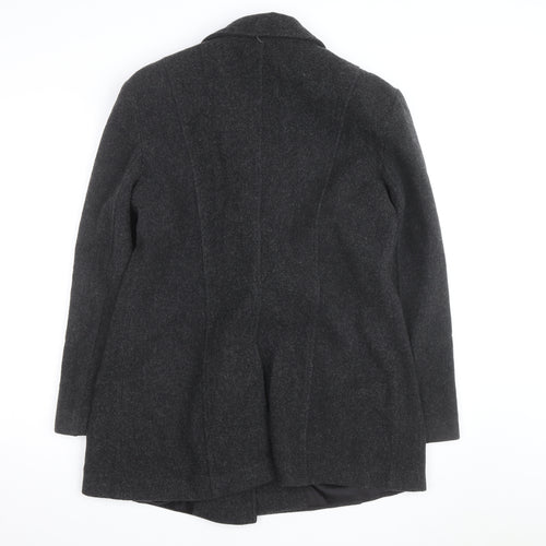 J. Percy Men's Grey Wool Pea Coat Size 42 Regular Fit Winter
