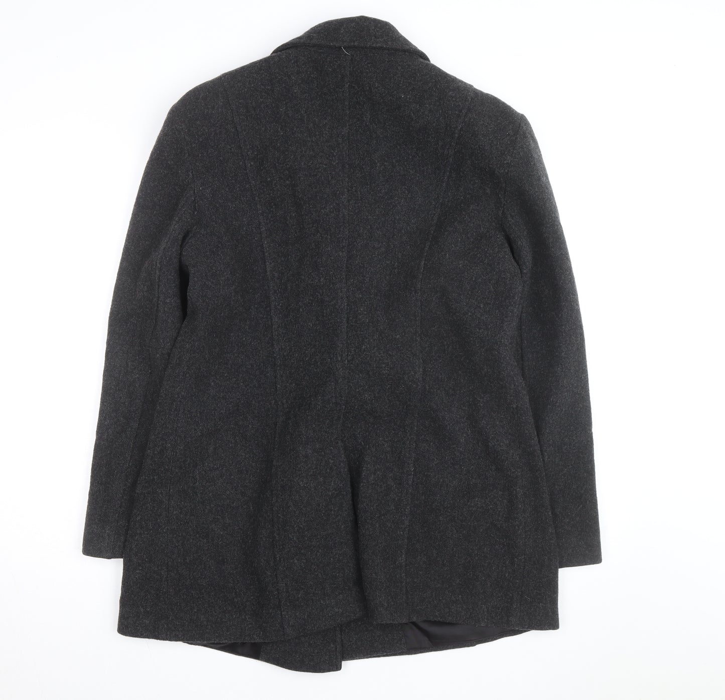 J. Percy Men's Grey Wool Pea Coat Size 42 Regular Fit Winter