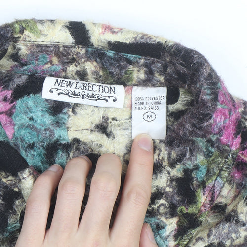 New Direction Women Multicoloured Floral Button Jacket Size M