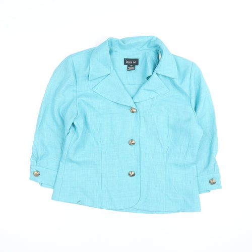 Leslie Fay Women’s Blue Petite Size 10 Blazer Jacket