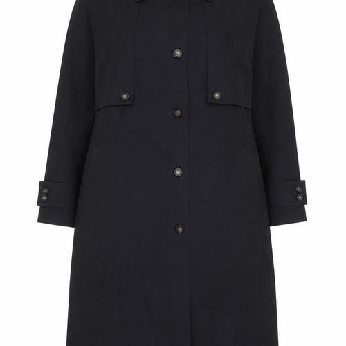 London Fog Women's Black Trench Coat Size 6 Regular Long Lined Classic Style