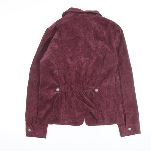 Christopher & Banks Women's Red Corduroy Zip Jacket Size S