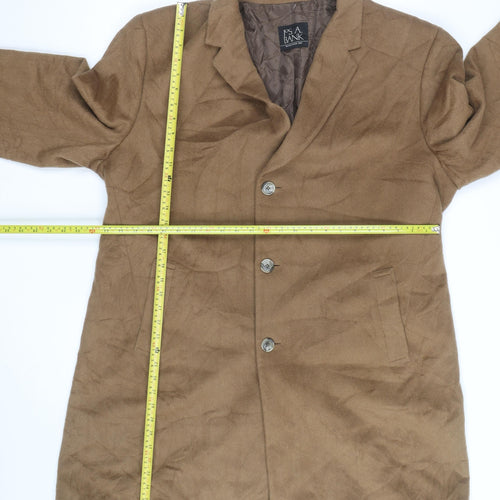 Jos A. Bank Men's Brown Wool Overcoat Size 44 Regular