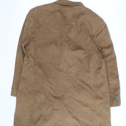Jos A. Bank Men's Brown Wool Overcoat Size 44 Regular
