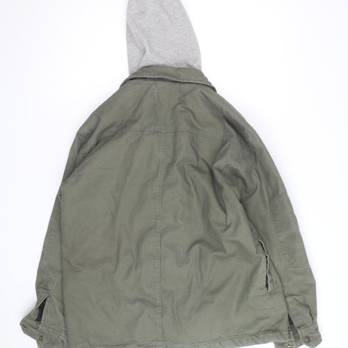 Dickies Men Green Hooded Workwear Canvas Jacket Size M