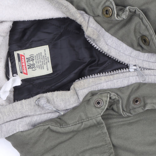 Dickies Men Green Hooded Workwear Canvas Jacket Size M