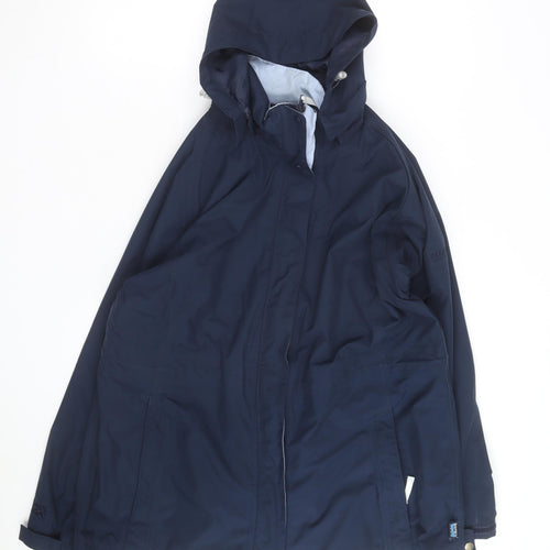 Regatta Men's Blue Waterproof Hooded Rain Coat Jacket Size L