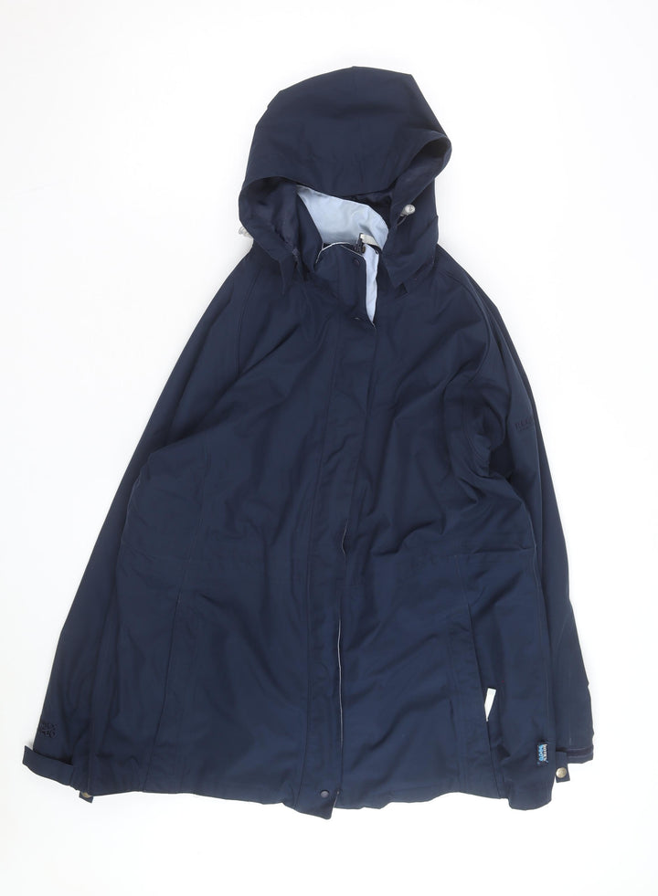 Regatta Men's Blue Waterproof Hooded Rain Coat Jacket Size L