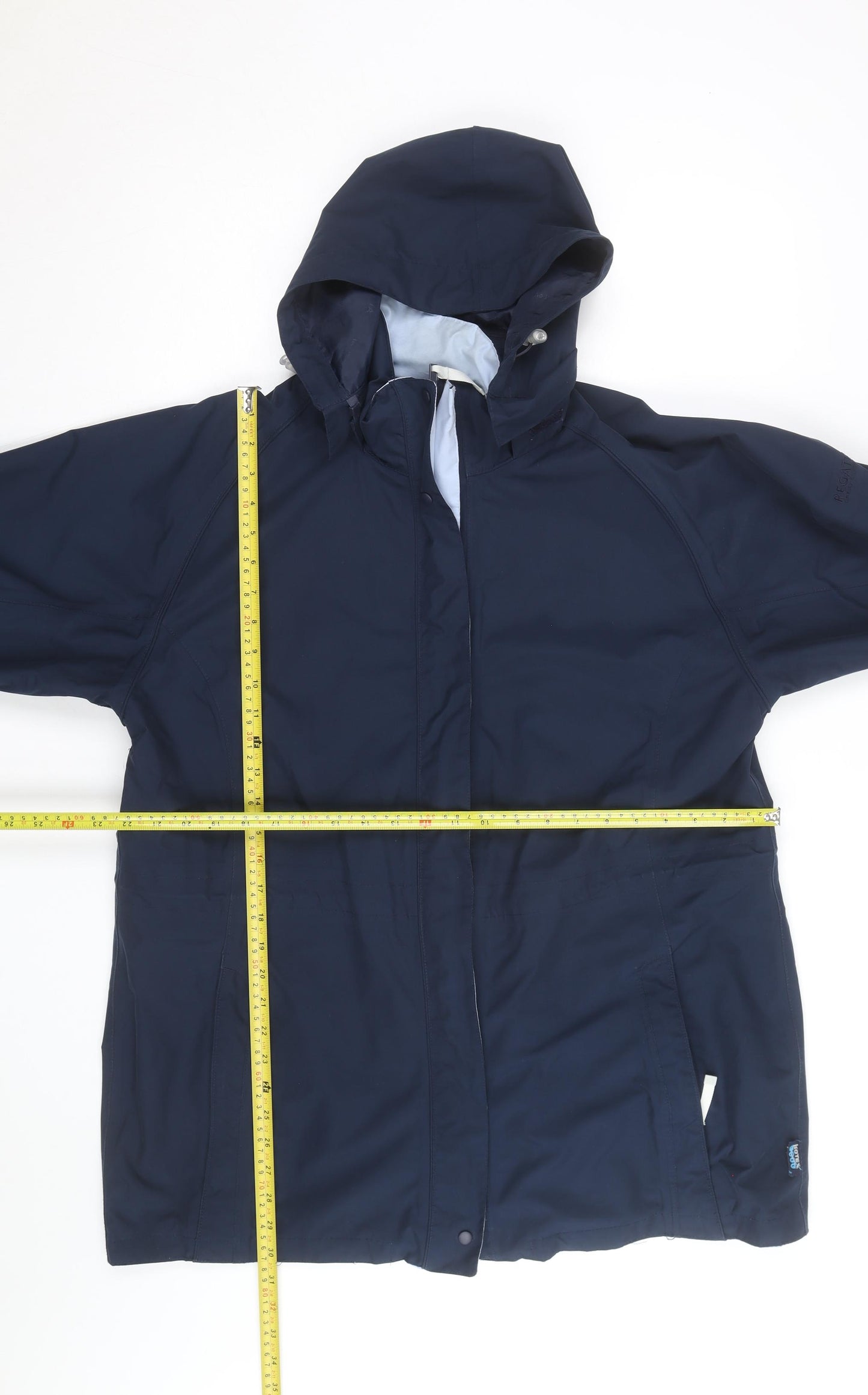 Regatta Men's Blue Waterproof Hooded Rain Coat Jacket Size L