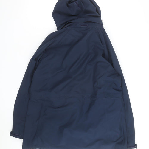 Regatta Men's Blue Waterproof Hooded Rain Coat Jacket Size L