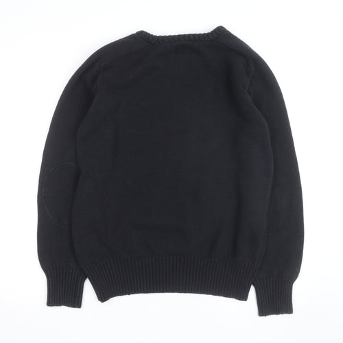 Firetrap Men's Black 3XL Crew Neck Cotton Pullover Jumper