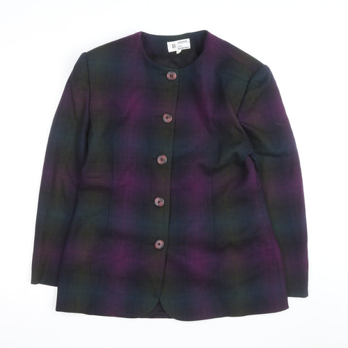 Braemar by Michelle Monet Women's Multicoloured Size 12 Wool Blazer Jacket