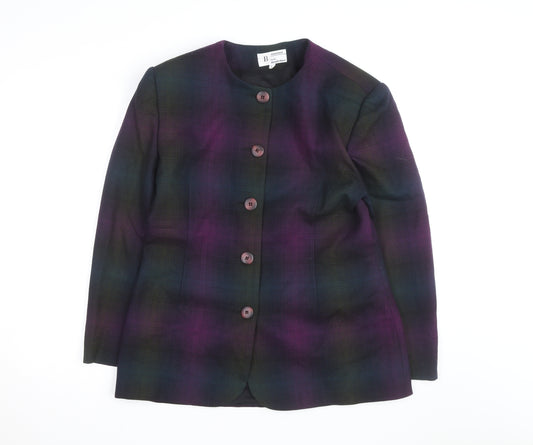 Braemar by Michelle Monet Women's Multicoloured Size 12 Wool Blazer Jacket