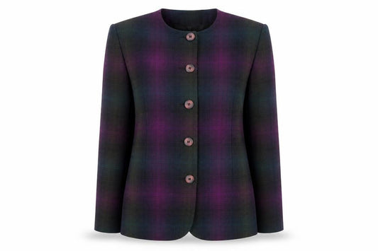 Front view of Braemar by Michelle Monet Women's Multicoloured, size 12, Wool Blazer Jacket