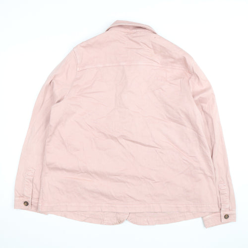 White Stuff Women's Pink Cotton Button Jacket Size 20