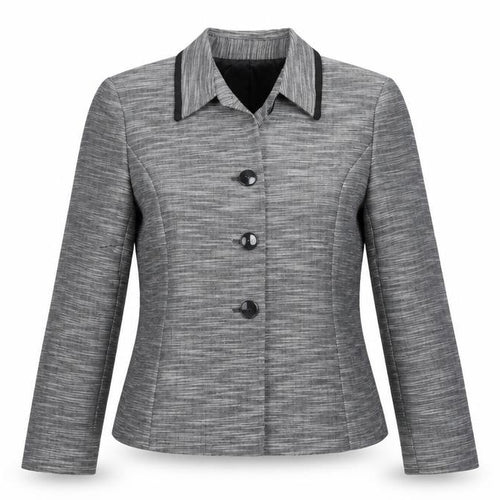 Jones New York Women’s Grey Woven Single-Breasted Suit Jacket Size M