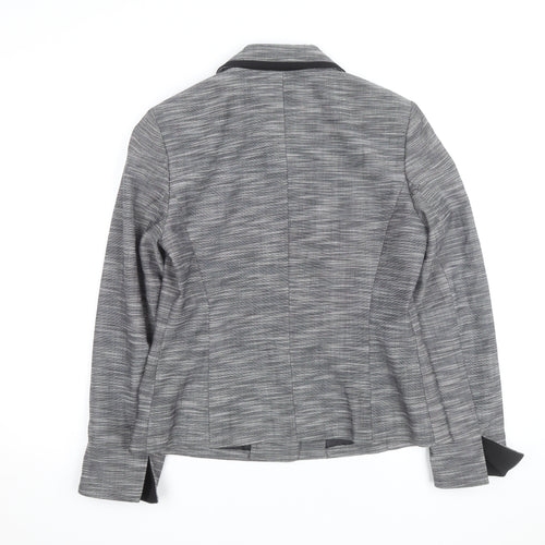 Jones New York Women’s Grey Woven Single-Breasted Suit Jacket Size M