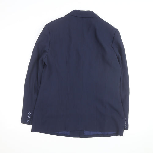 Lindor Women's Navy Blue Size 10 Classic Lined Blazer Jacket