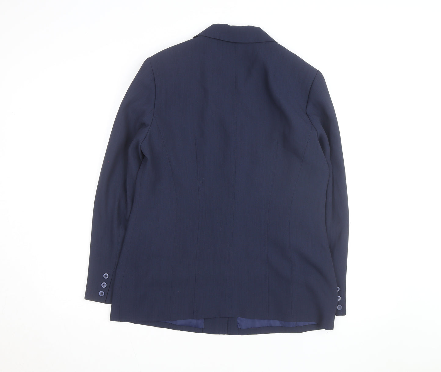 Lindor Women's Navy Blue Size 10 Classic Lined Blazer Jacket