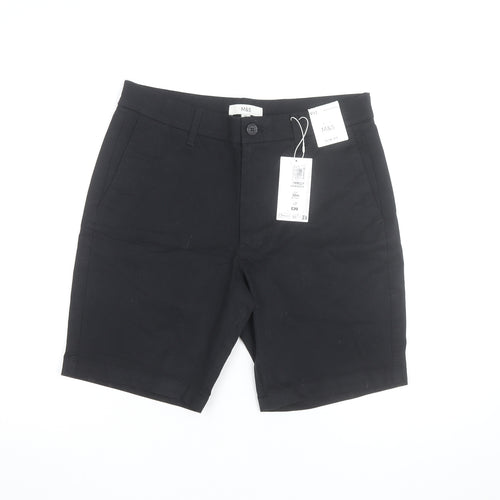 Marks and Spencer Men’s Black Slim Fit Chino Shorts Size 32