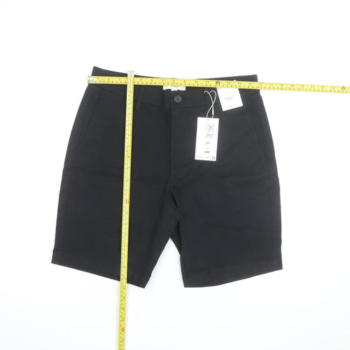 Marks and Spencer Men’s Black Slim Fit Chino Shorts Size 32