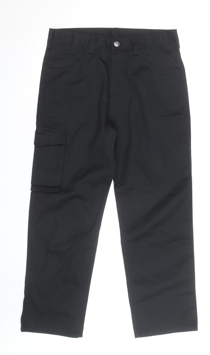 Trojan Men's Black Cargo Workwear Trousers 36W 31L Regular Fit