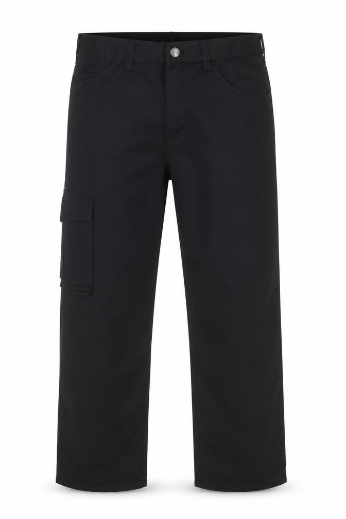 Front view of Trojan Men's Black Cargo Workwear Trousers 36W 31L Regular Fit