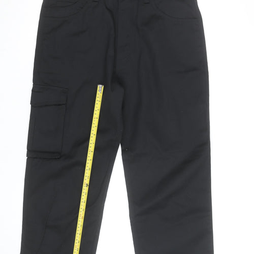 Trojan Men's Black Cargo Workwear Trousers 36W 31L Regular Fit
