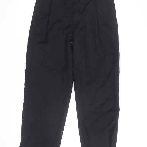 Versini Men's Black 31in Formal Pleated Wool Dress Pants