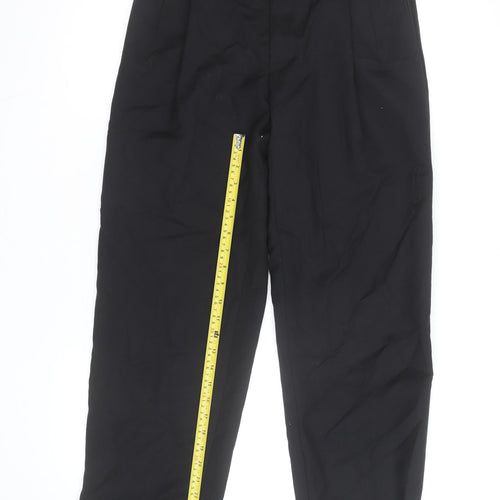 Versini Men's Black 31in Formal Pleated Wool Dress Pants