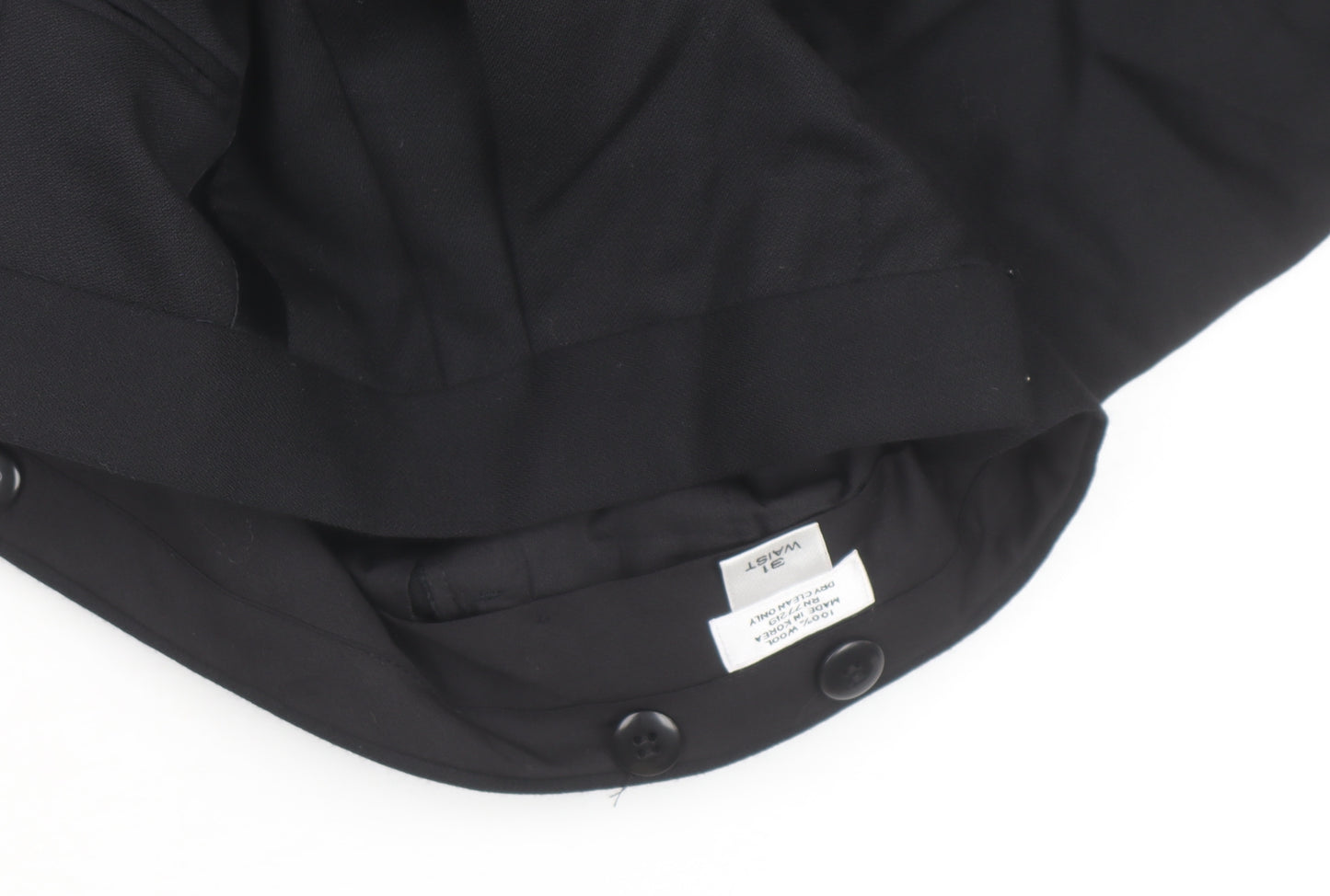 Versini Men's Black 31in Formal Pleated Wool Dress Pants