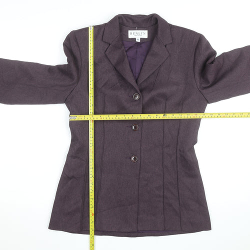 Renlyn Women’s Purple Blazer Jacket Size 6 Classic Workwear