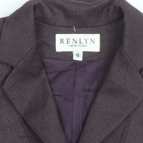 Renlyn Women’s Purple Blazer Jacket Size 6 Classic Workwear