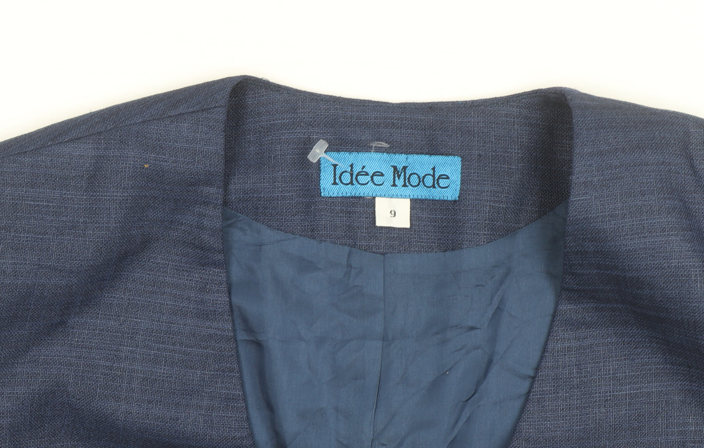 Idée Mode Women’s Blue V-Neck Short Sleeve Classic Blouse Size 8