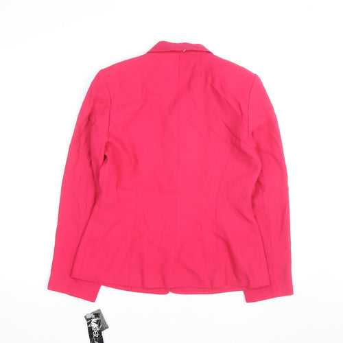 Kasper Women's Pink Crepe Single-Breasted Blazer Size 8