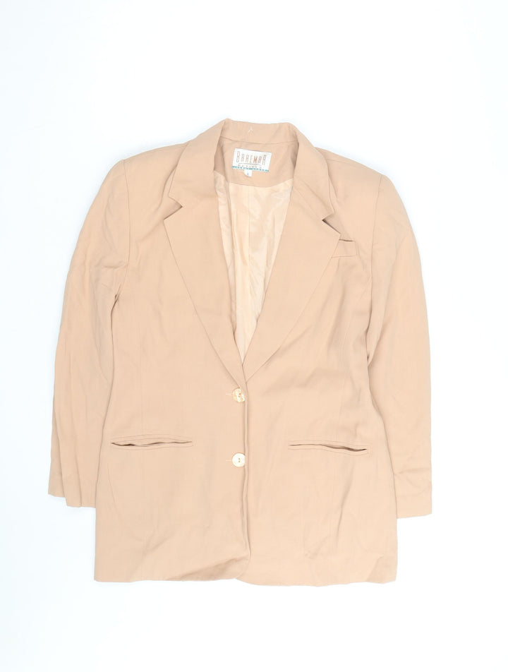 Braemar Petites Beige Classic Blazer Womens Size 6 Tailored Jacket
