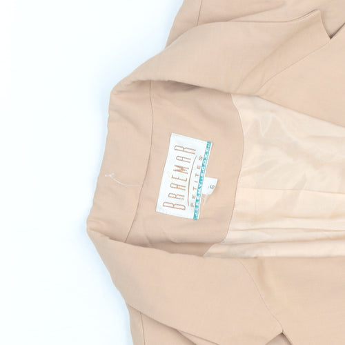 Braemar Petites Beige Classic Blazer Womens Size 6 Tailored Jacket