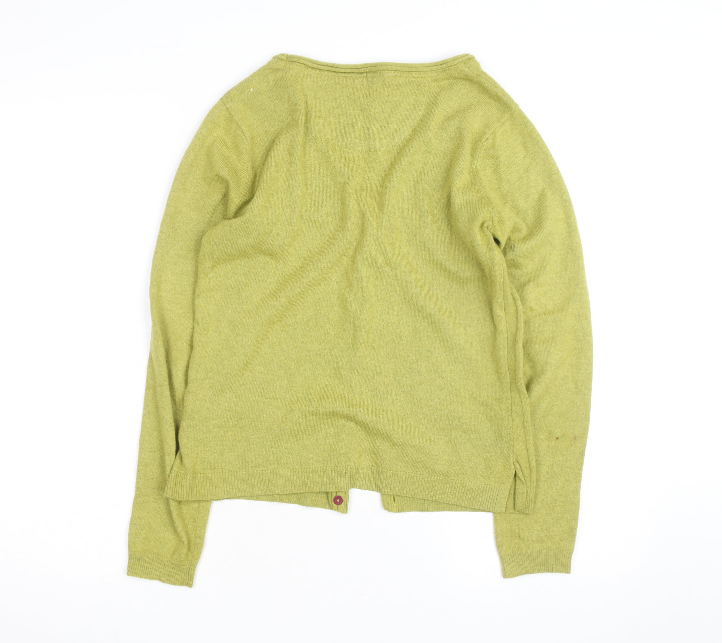 White Stuff Women's Green V-Neck Long Sleeve Cardigan Size 12