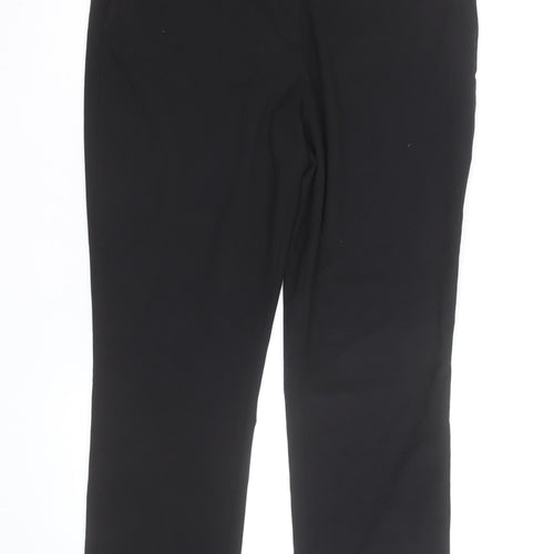 H&M Women Black Stretch Dress Pants Size 12 Straight Leg Trousers